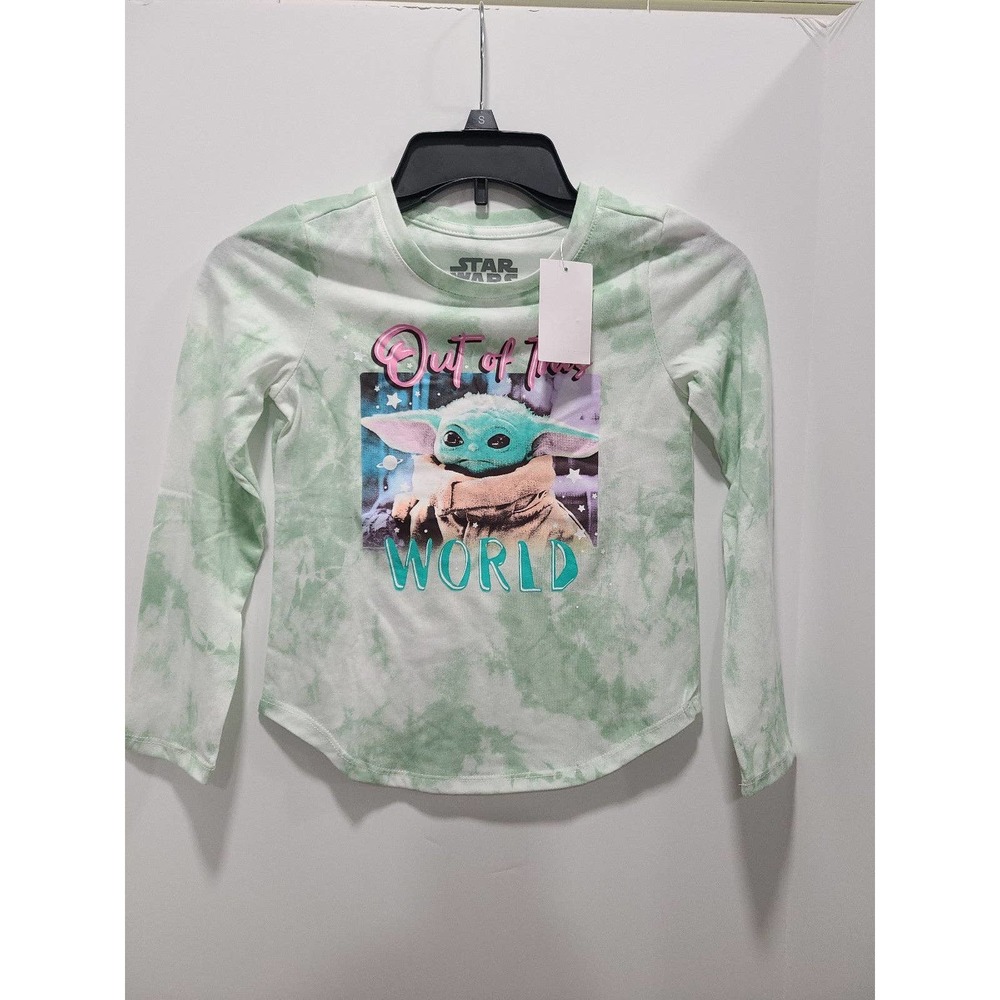 NEW Star Wars Mandalorian long sleeve T shirt Girl's size small Baby Yoda